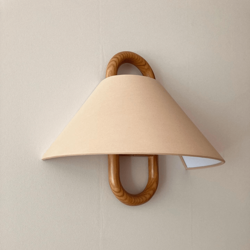 Vägglampa Modern Trä Tyg Sconcelampa Carvallo