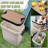 Fällbar Campinglåda – Hopfällbar Förvaringslåda för Utomhusutrustning & Förnödenheter Carvallo