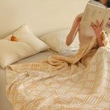 Rutig Mönster Bomulls Filt Carvallo