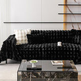 Luxe Ripple Faux Fur Sofföverdrag - Modernt, Stilrent & Hållbart Soffaskydd Carvallo