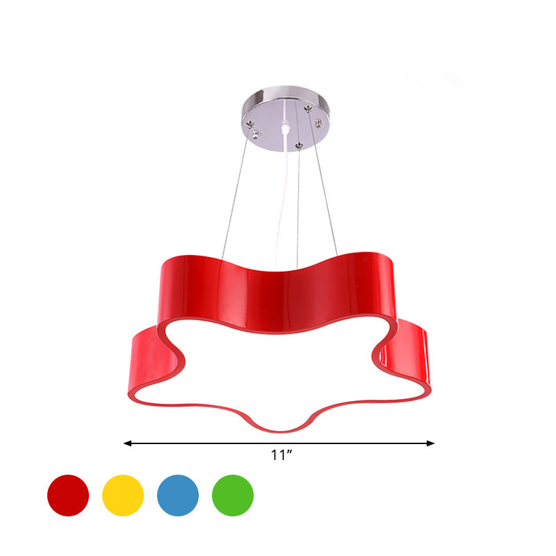 LED Barnlampa Hängande med Stjärna Acryl Kåpa, Röd/Grön/Gul Avslutning Carvallo