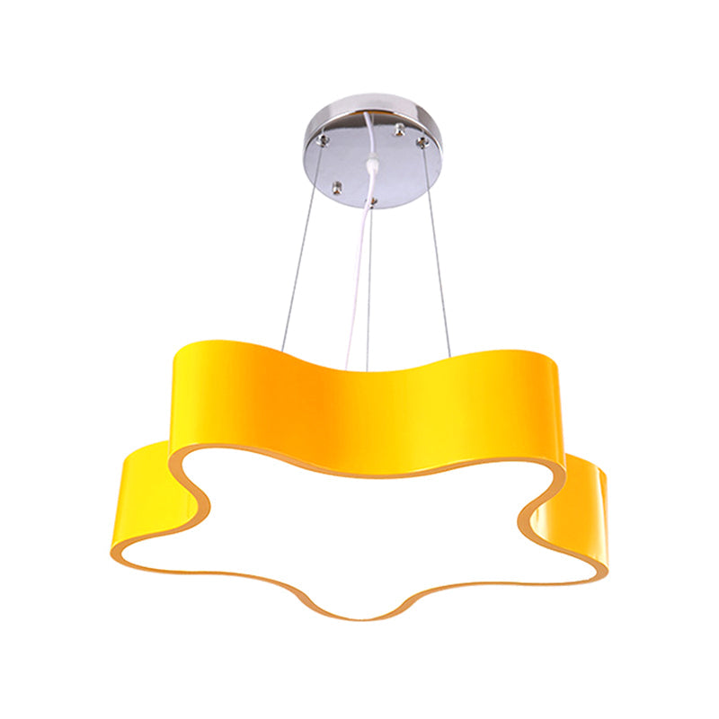 LED Barnlampa Hängande med Stjärna Acryl Kåpa, Röd/Grön/Gul Avslutning Carvallo