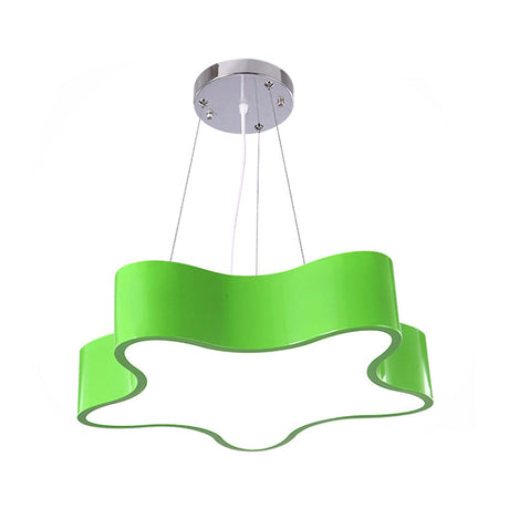 LED Barnlampa Hängande med Stjärna Acryl Kåpa, Röd/Grön/Gul Avslutning Carvallo