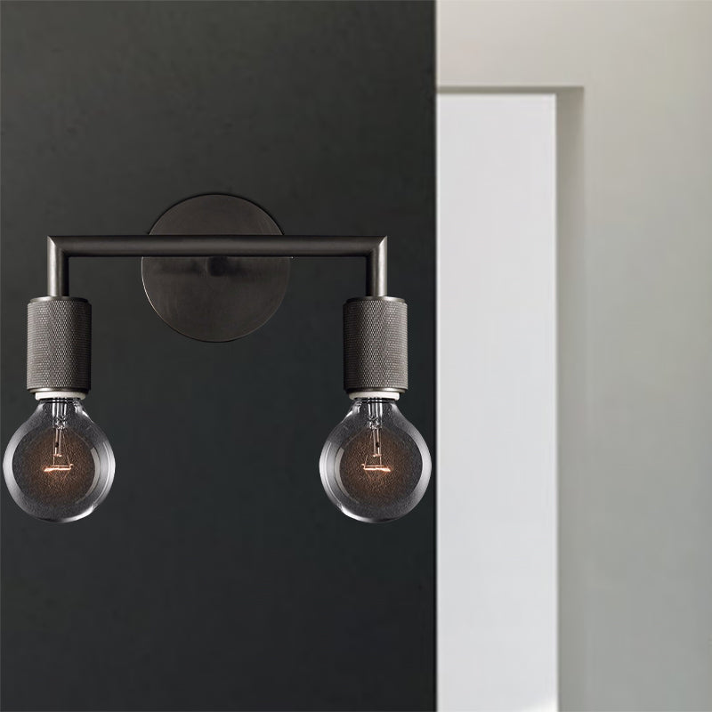 Vägglampa mässing metall dubbel glödlampa sconce Carvallo