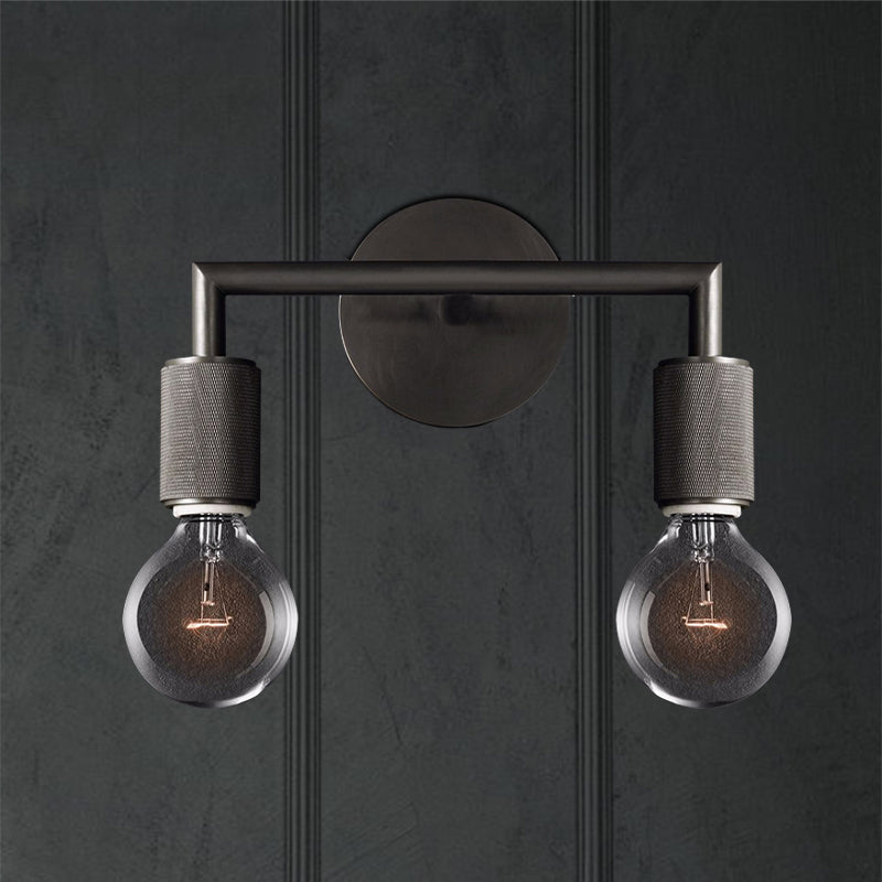 Vägglampa mässing metall dubbel glödlampa sconce Carvallo