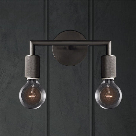 Vägglampa mässing metall dubbel glödlampa sconce Carvallo