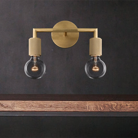 Vägglampa mässing metall dubbel glödlampa sconce Carvallo