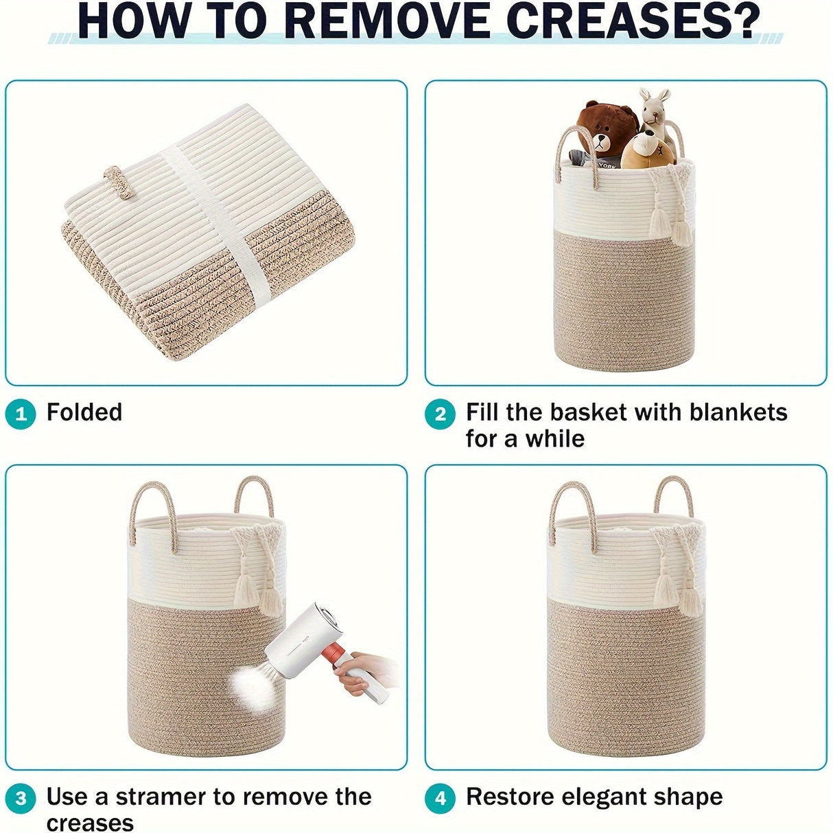 Stilig Tvåfärgad Tvättkorg - Utrymme för Mer, Bekväm och Hållbar Carvallo