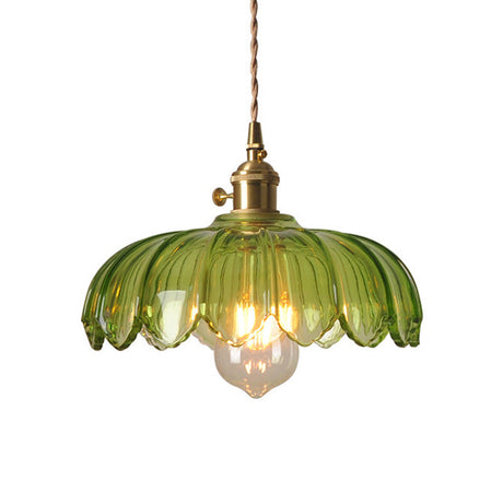 Emerald Retro Taklampa – Grön Glas Skärm Carvallo