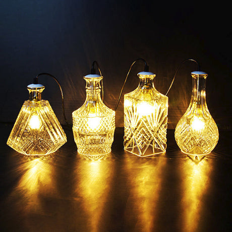 Carvallo - slank vinkaraffel pendellampa med enkel-lampa Carvallo