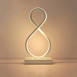 Elegant Infinity Curve LED-bordslampa – modern 8-formad minimalistisk design MILA Sverige