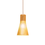Asiatisk Bamboe Hänglampa med Utrustad/Hemisphere/Lök Design 1 Ljus Beige Liten/Stor Hängande Lampor för Matplats Carvallo
