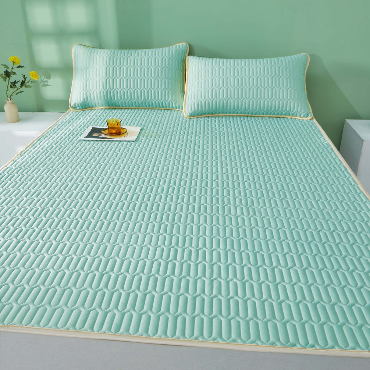 Cool Latexmatta - 2/3 stycken sommarkylmattsats för sovrum eller studentrum, Andas och Fällbar Carvallo