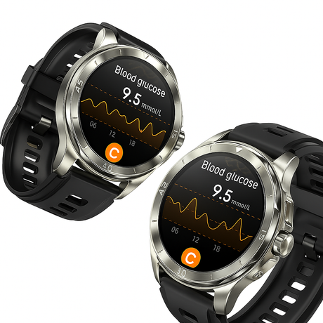 Smartwatch Hälsotracker Glukosmätare Klocka Carvallo