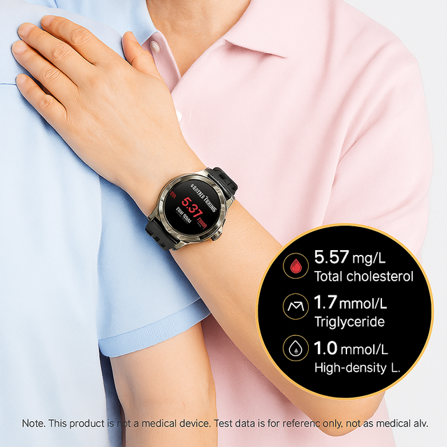 Smartwatch Hälsotracker Glukosmätare Klocka Carvallo