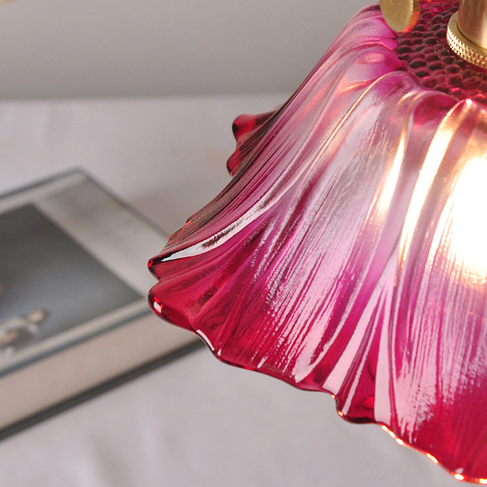 Vintage Floral Glass Pendant Light Fixture for Dining Room - Elegant Retro Design to Illuminate Your Space Carvallo