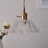 Vintage Floral Glass Pendant Light Fixture for Dining Room - Elegant Retro Design to Illuminate Your Space Carvallo