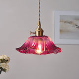 Vintage Floral Glass Pendant Light Fixture for Dining Room - Elegant Retro Design to Illuminate Your Space Carvallo