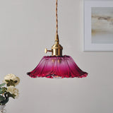 Vintage Floral Glass Pendant Light Fixture for Dining Room - Elegant Retro Design to Illuminate Your Space Carvallo