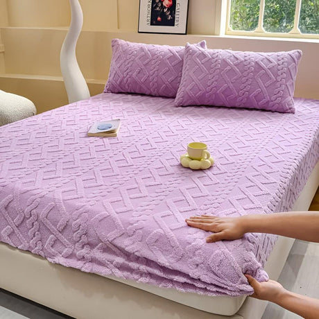 Premium Velvet Sherpa Sängset Carvallo