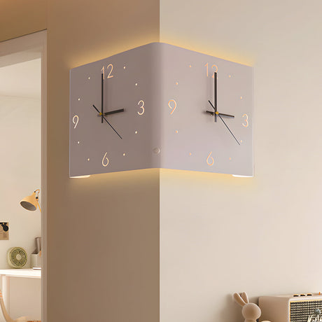 Väggklocka Modern Tyst LED Metall Fyrkantig Carvallo