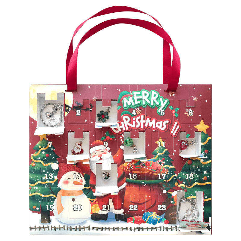 24 Dagar Julens Adventskalender Smyckesask - Berlocksarmband DIY-Jul-BB-Hemnix