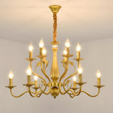 Flemish Style Farmhouse Chandelier | Rustic Iron | Vintage Pendant Fixture | 6/12/16 Lights | Brick by Brick Carvallo