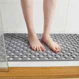 Anti-Slip Duschmatta | Rektangulär PVC Bad Säkerhetsmatta med Avloppshål för Badrum | Brick by Brick Carvallo