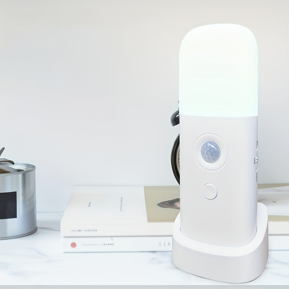 LED Nattlampa med Rörelsesensor – USB-Uppladdningsbar och Justerbar Ljusstyrka för Sovrum och Korridorer Carvallo