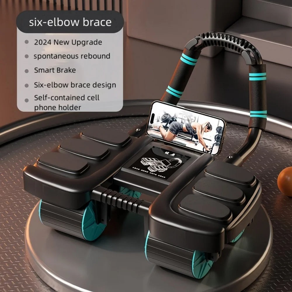 Abdominal Wheel Träningsredskap – Automatisk Återhopp Ab Roller med Armpuffar Carvallo