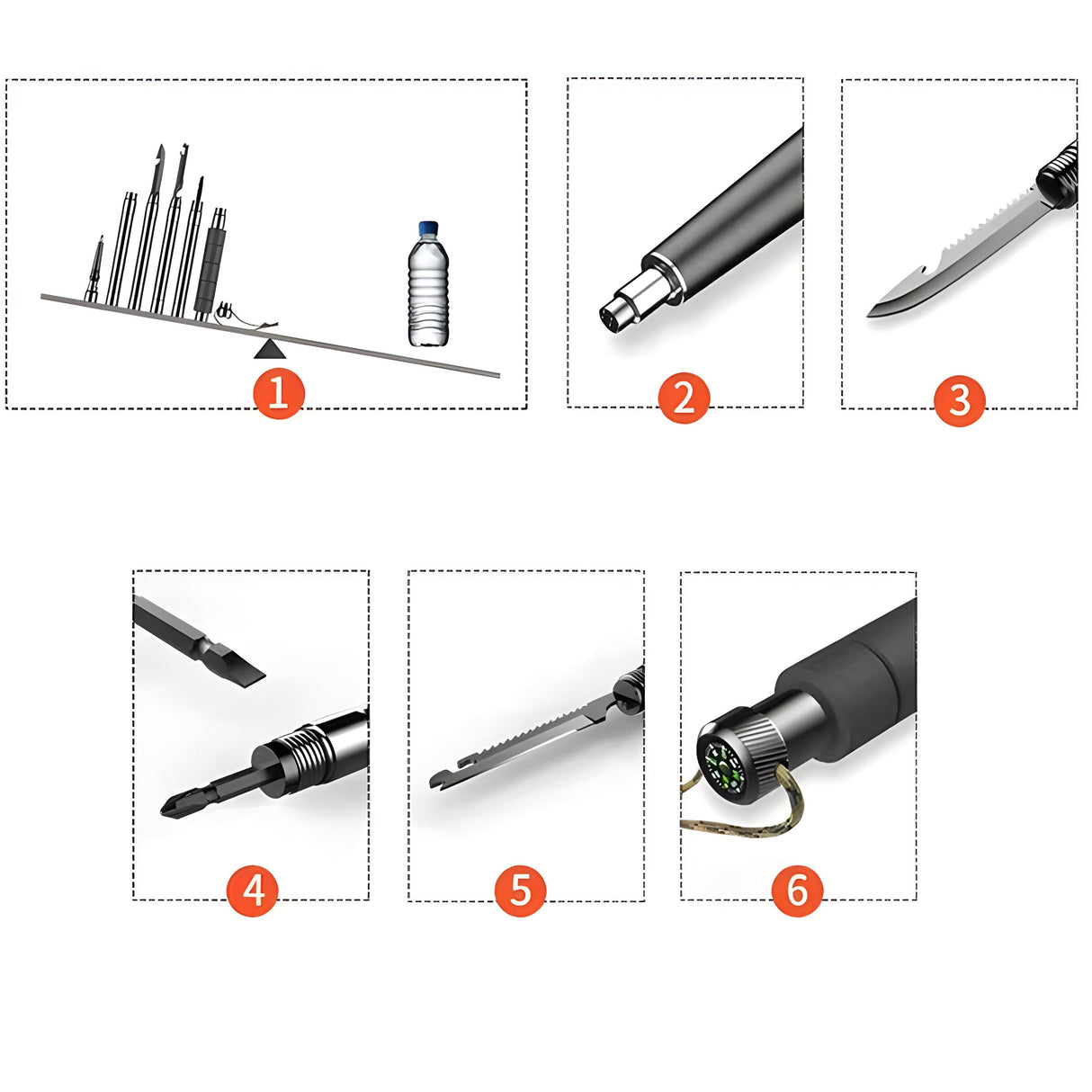 Carvallo TrekVario | Fällbar & Höjdjusterbar | Ultralätt av aluminium | 106–130 cm | Inkl. Terrängtillbehör Carvallo