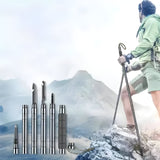 Carvallo TrekVario | Fällbar & Höjdjusterbar | Ultralätt av aluminium | 106–130 cm | Inkl. Terrängtillbehör Carvallo