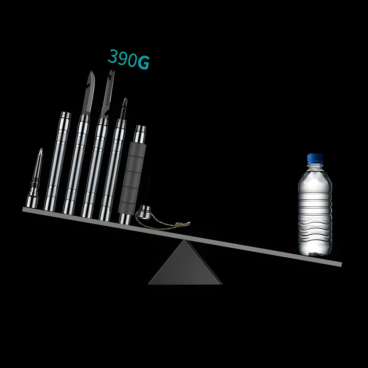 Carvallo TrekVario | Fällbar & Höjdjusterbar | Ultralätt av aluminium | 106–130 cm | Inkl. Terrängtillbehör Carvallo