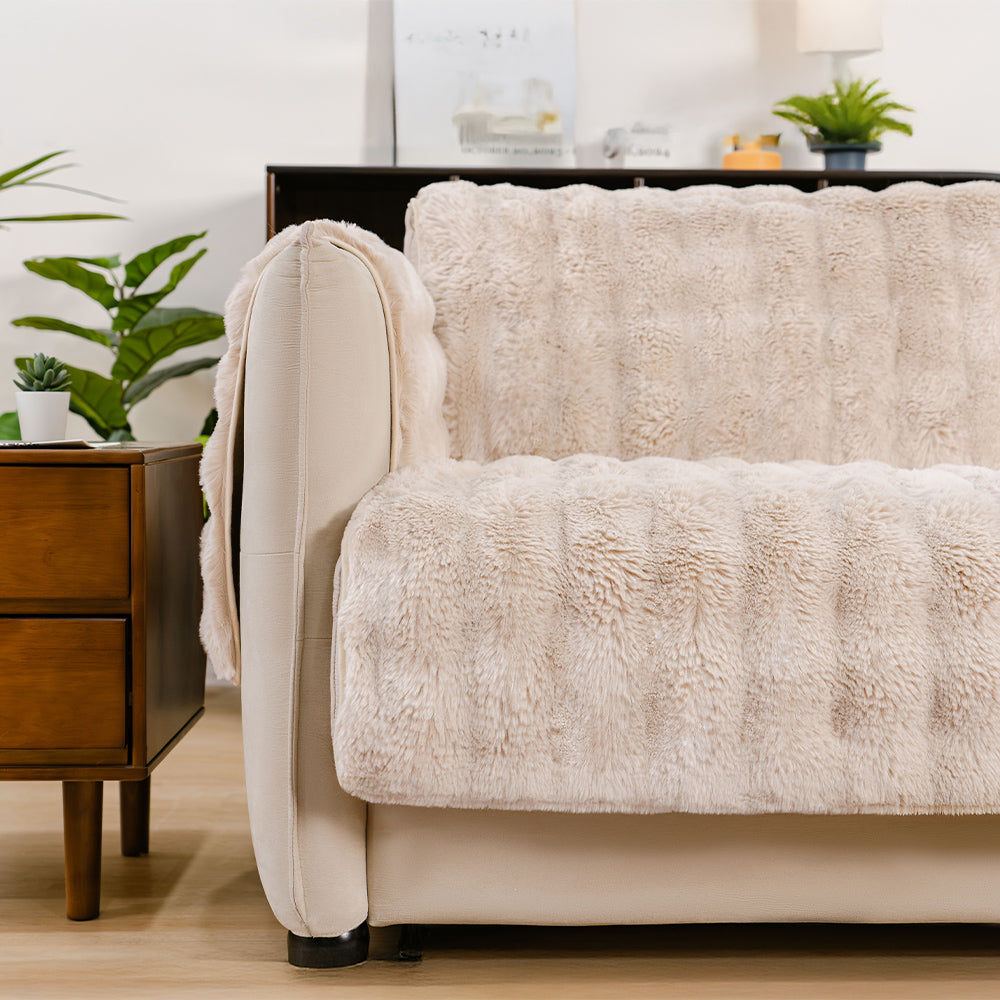 Vattentät Fluffy Soft Möbelskydd Sofföverdrag-EverDry Carvallo
