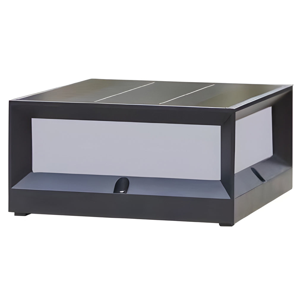 Trädgård Solar LED Postlampa Svart Aluminium Carvallo