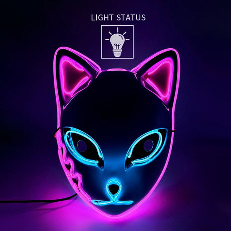 Demon Slayer LED-Mask-Utklädnad-BB-Rosa-Hemnix