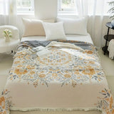 Versailles-inspired reversible floral blanket Carvallo