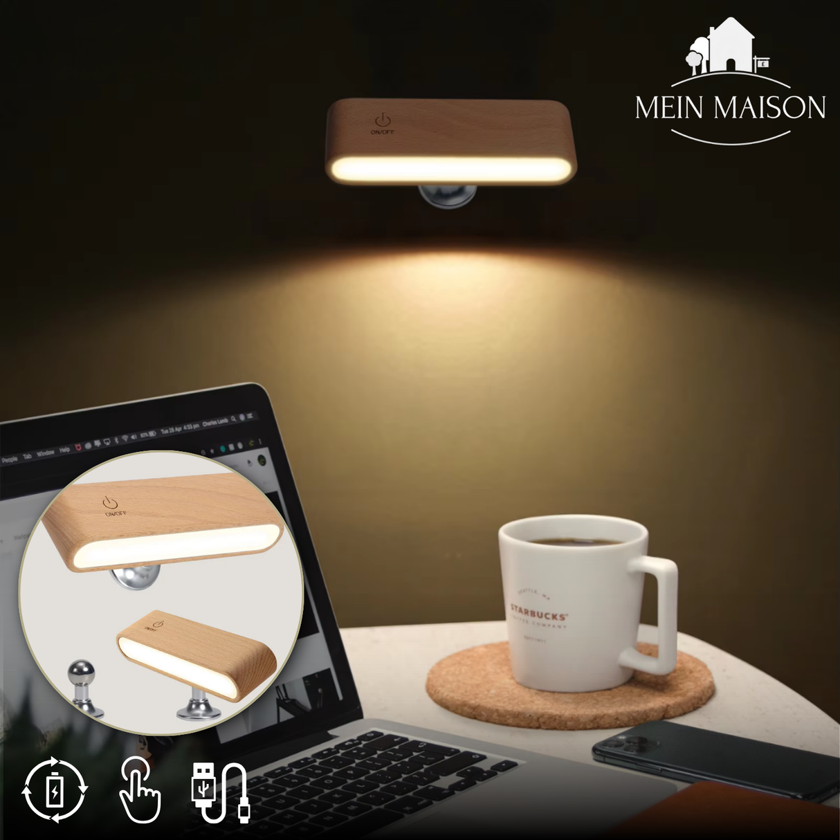 LumaWood™ – 360° ljuskomfort utan kablar Carvallo