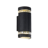 Svart Vattentät LED Upp- och Nedljus Vägglampa Carvallo