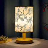ZenGlow - Dekorativ Japansk Bordslampa med Träbas - Stämningsbelysning Carvallo