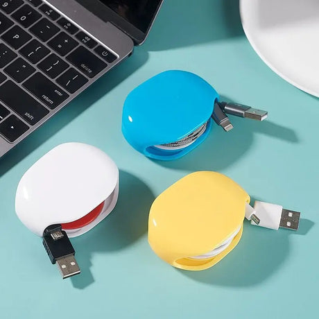 2 st automatisk kabelvinda | Utdragbar USB- och hörlurskabelorganisatör MILA Sverige