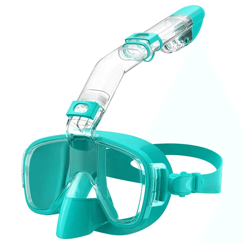 Hopfällbar Snorkelmask, Dykmask Vuxen-Barn-BB-Sjögrön-Hemnix