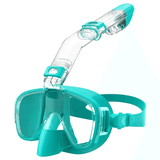 Hopfällbar Snorkelmask, Dykmask Vuxen-Barn-BB-Sjögrön-Hemnix