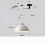 LuxeSwing Light - Nordisk Justerbar LED- Taklampa med Svängarm Carvallo