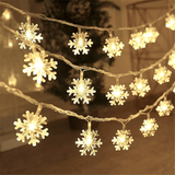1,5-3m Jultema LED-strängljus, Ljusslinga för Julen - Snöflingor, Renar, Stjärna, Julgran-Jul-BB-Snöflingor-1.5M/10LED-Hemnix