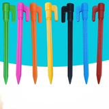 Plastplast tältspikar med krokar – Camping jordspikar för presenningar och tarp Carvallo