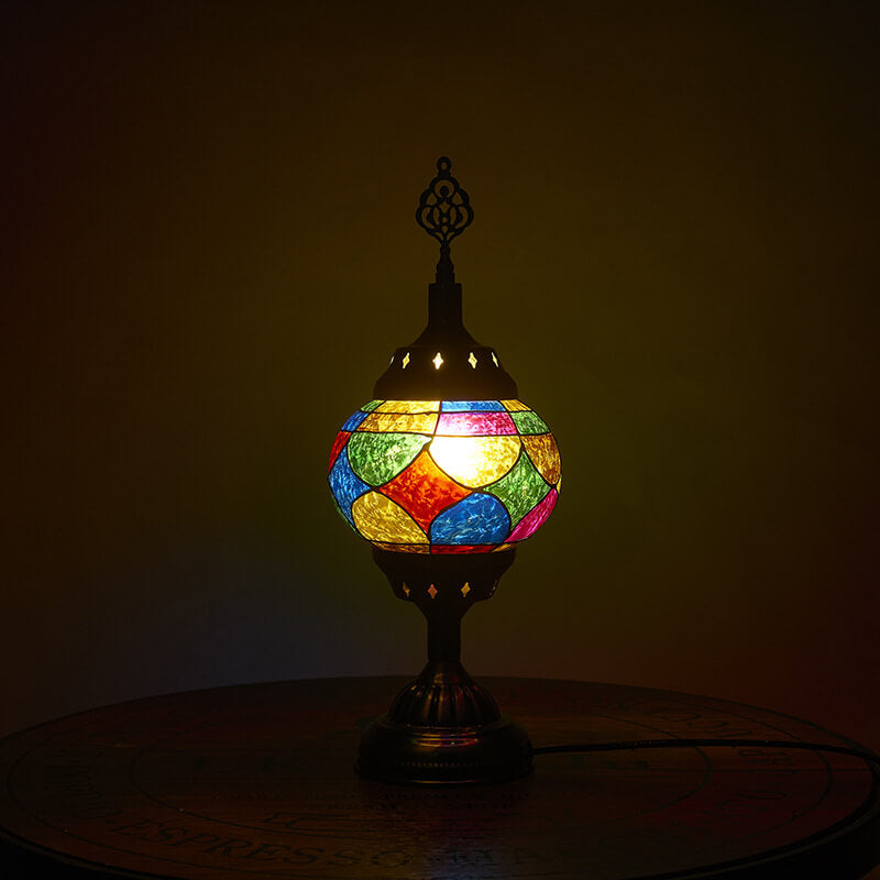 Vintage turkisk emalj järn bordslampa – tidlös One-Light Design MILA Sverige