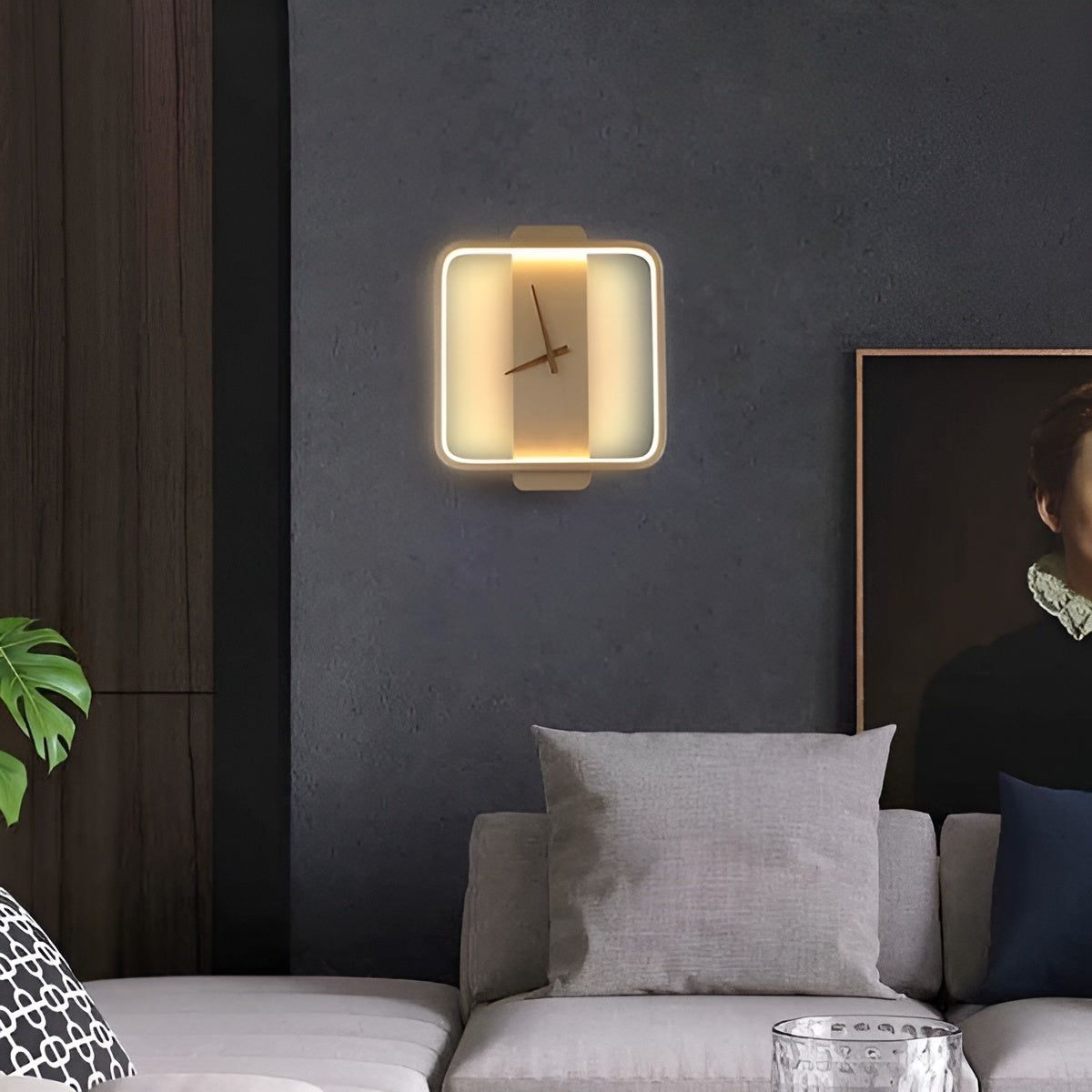 TimeLight - Modern justerbar LED-vägglampa i klockform Carvallo