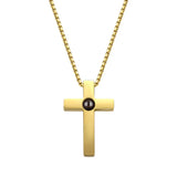 Fotoprojektion Kors Halsband-Jewelry for men-bellasverige-Guld-Hemnix
