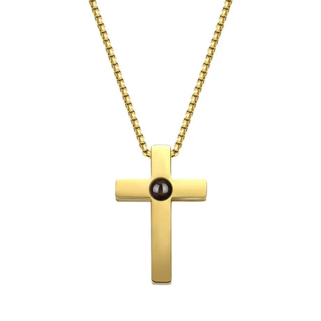 Fotoprojektion Kors Halsband-Jewelry for men-bellasverige-Guld-Hemnix